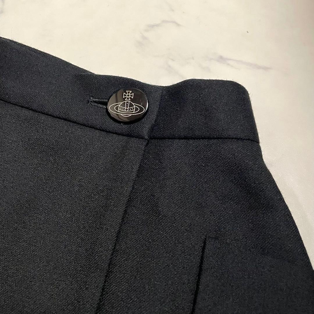 ヴィヴィアンウエストウッド ラップスカート 巻きスカート ブラック オーブボタン