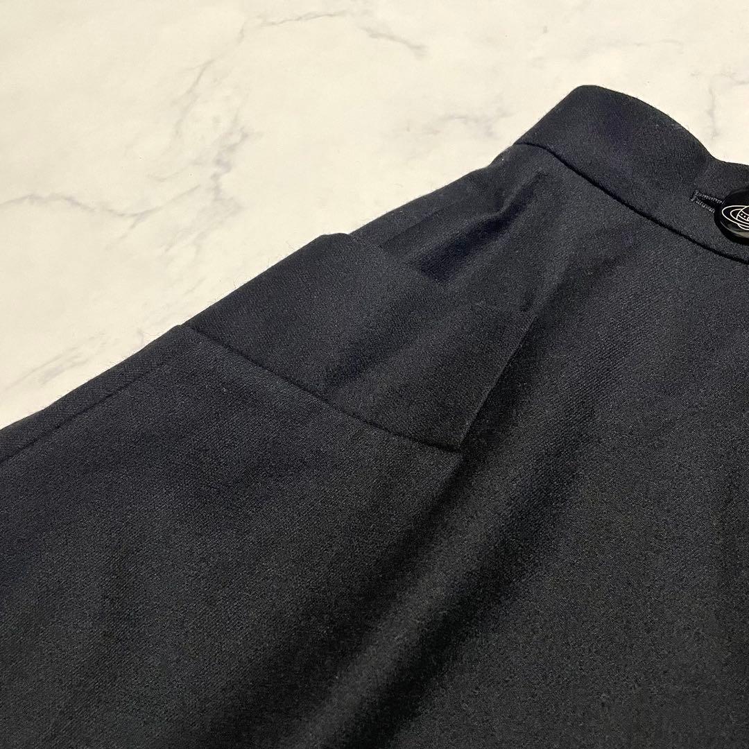 ヴィヴィアンウエストウッド ラップスカート 巻きスカート ブラック オーブボタン