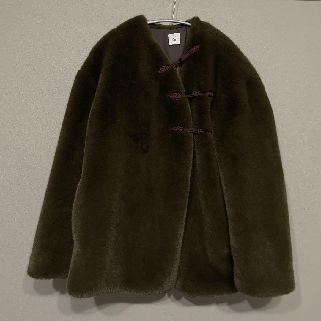 6 ROKU ロク FAKE FUR CHINA OUTER フェイクファー