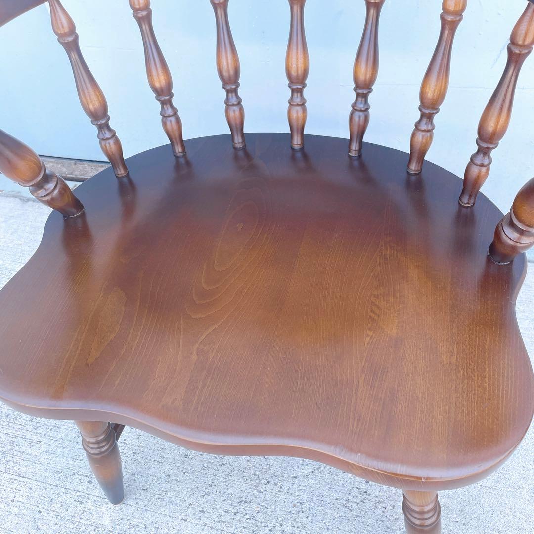 【送料込】飛騨産業 キツツキ アンティーク ウィンザーチェア アームチェア②