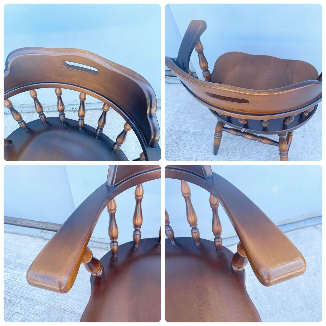 【送料込】飛騨産業 キツツキ アンティーク ウィンザーチェア アームチェア②