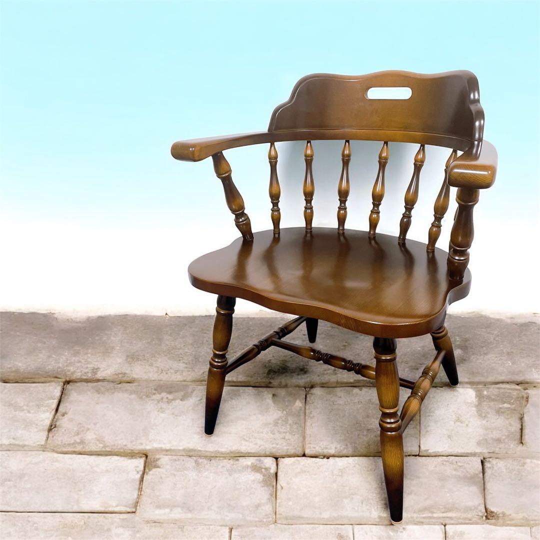 【送料込】飛騨産業 キツツキ アンティーク ウィンザーチェア アームチェア②