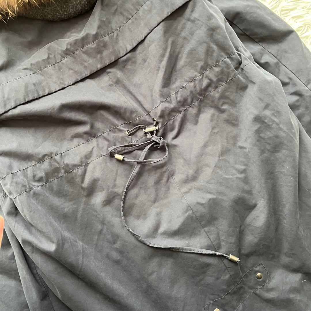 【美品】マックスマーラ ロング中綿コート ファー フード ライナーベスト付き M