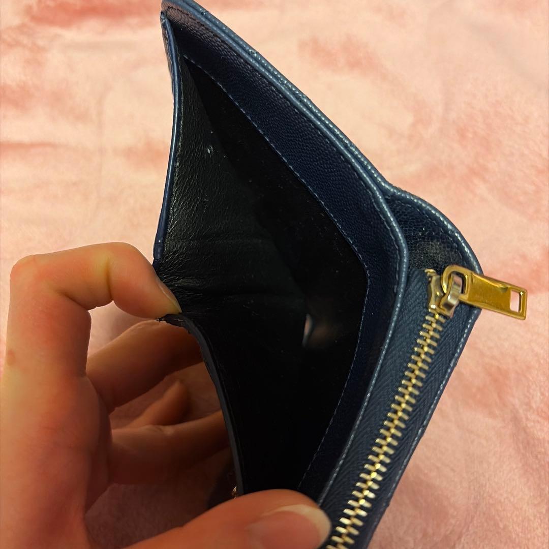サンローラン 財布 ネイビー