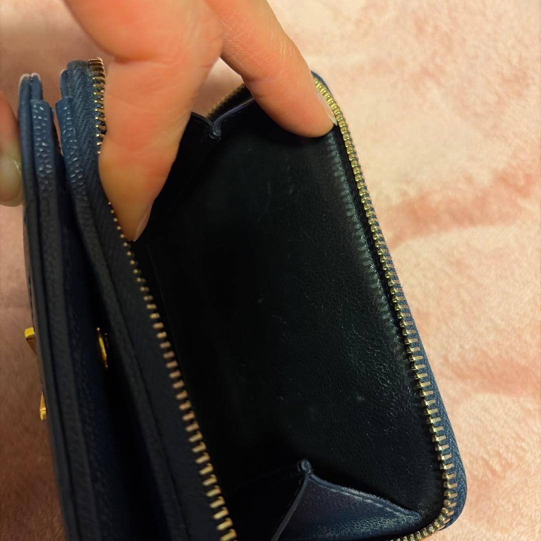 サンローラン 財布 ネイビー