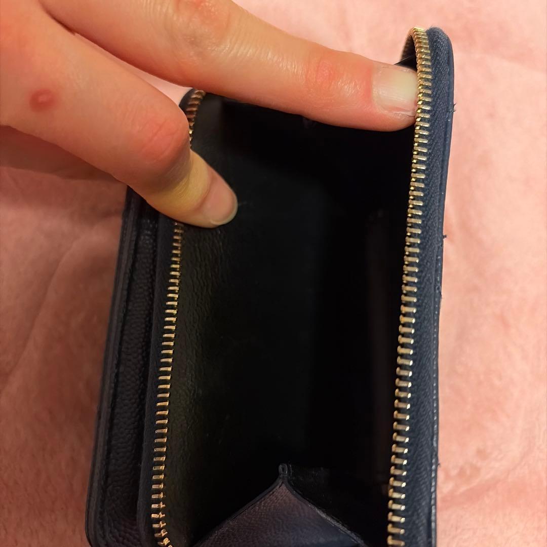 サンローラン 財布 ネイビー