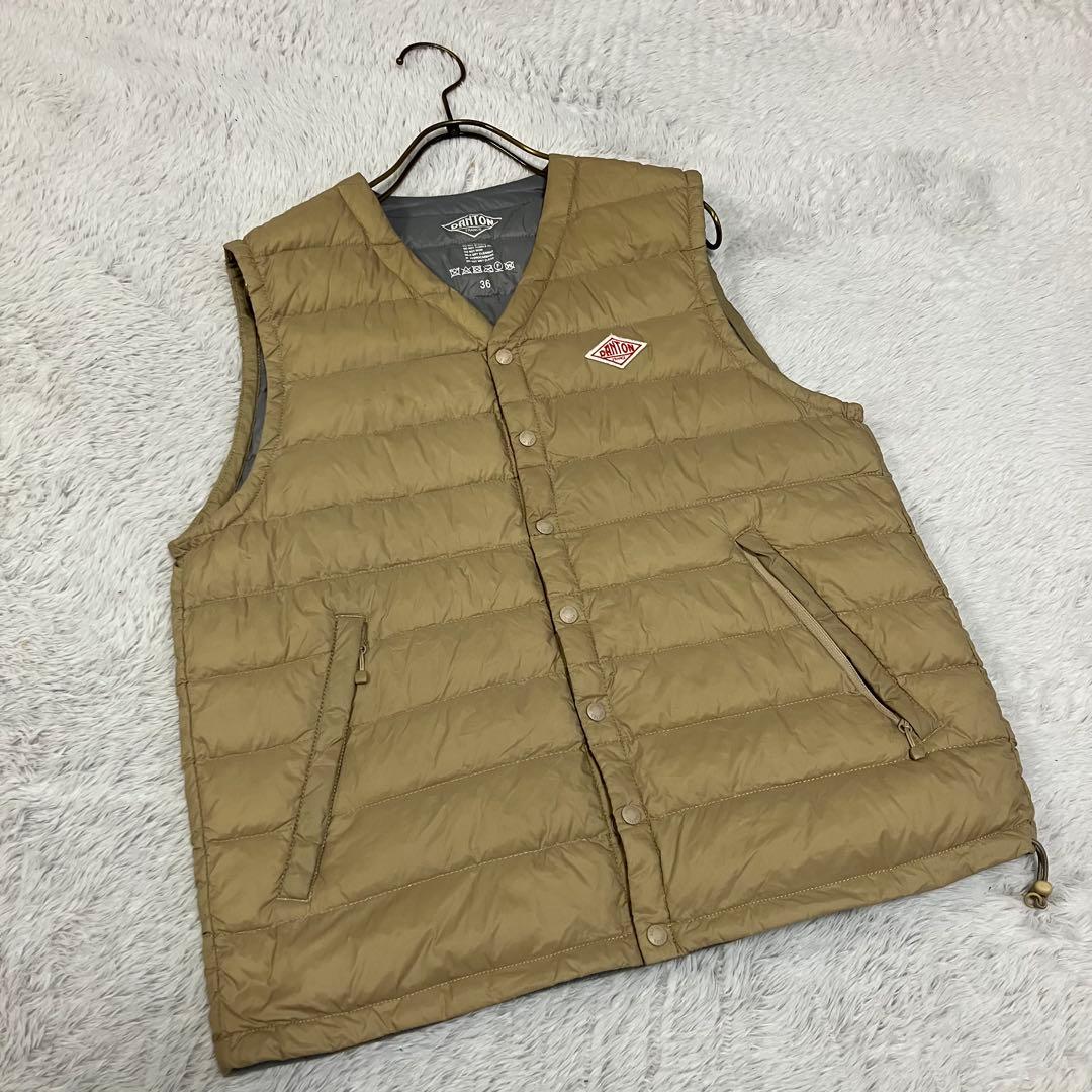 DANTON ダントン インナーダウンベスト ベージュブラウン サイズ36