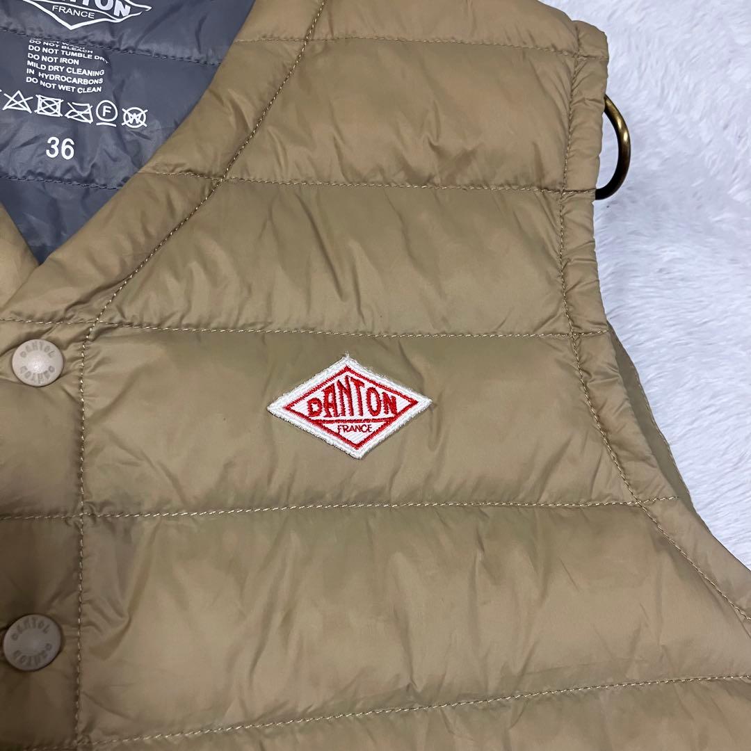 DANTON ダントン インナーダウンベスト ベージュブラウン サイズ36