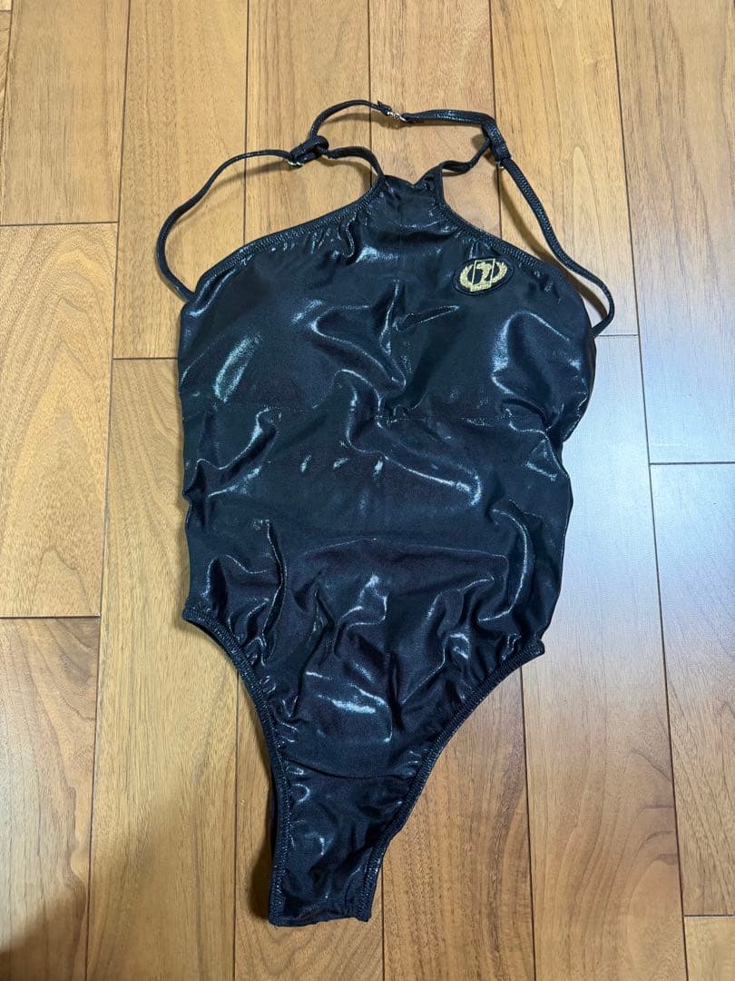 NABBAロゴ入りブラック水着 ハイカット