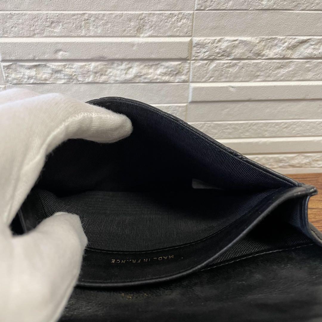 シャネル マトラッセ ラムスキン ビコローレ カード  ケース 財布