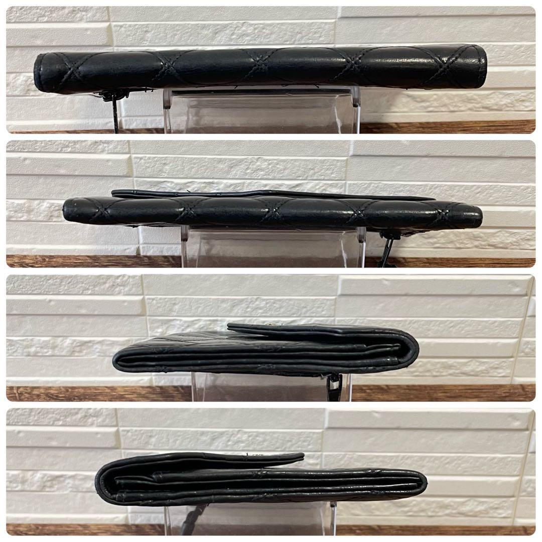 シャネル マトラッセ ラムスキン ビコローレ カード  ケース 財布