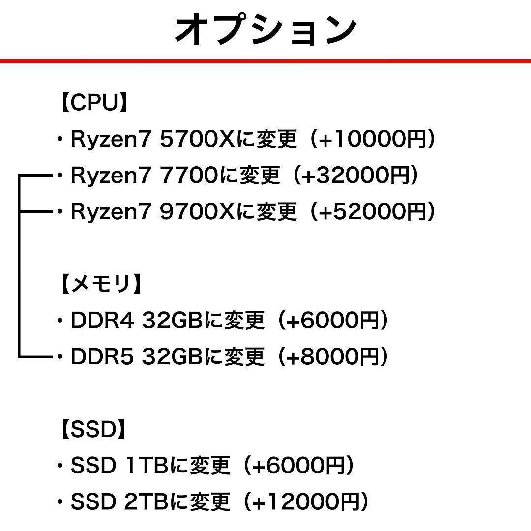 【即納激安ホワイトモデル】RTX4070Ti搭載ゲーミングPCフルセット✨R7②