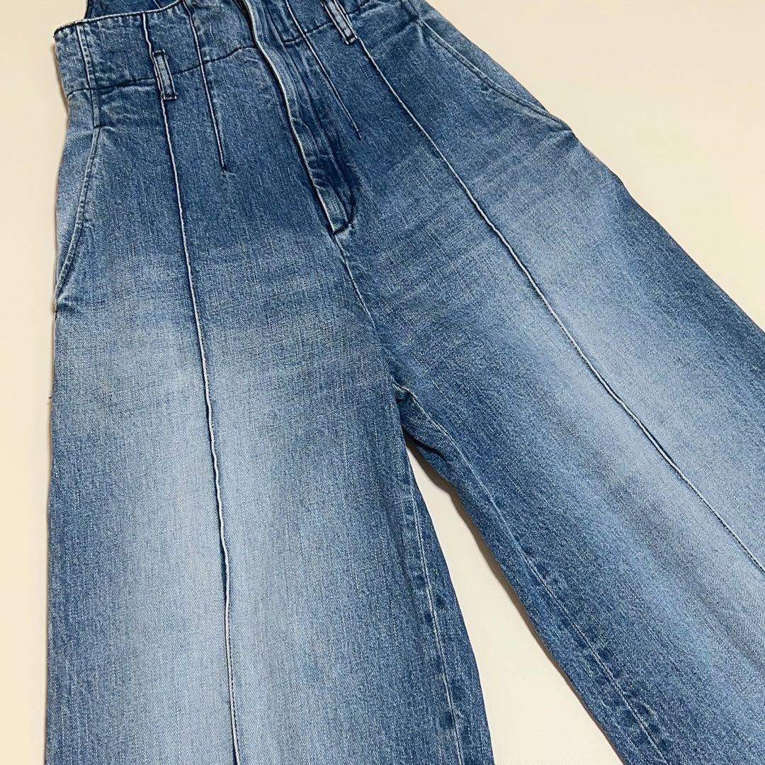 Leur logette オールインワン　デニムサロペット　取外し可　サイズ0