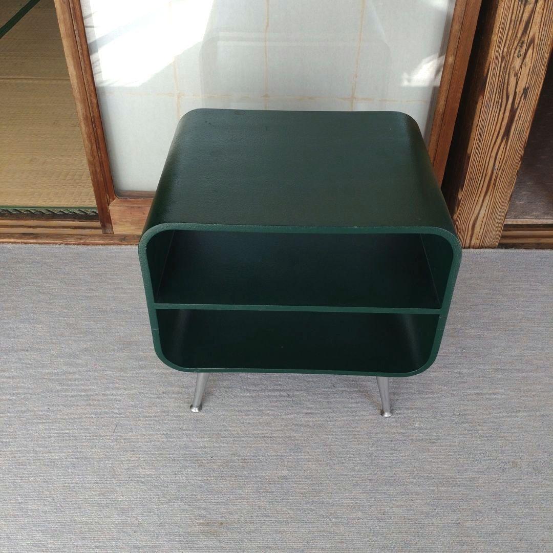 n*a様 【レア品】ダークグリーン サイドテーブル レトロ　昭和