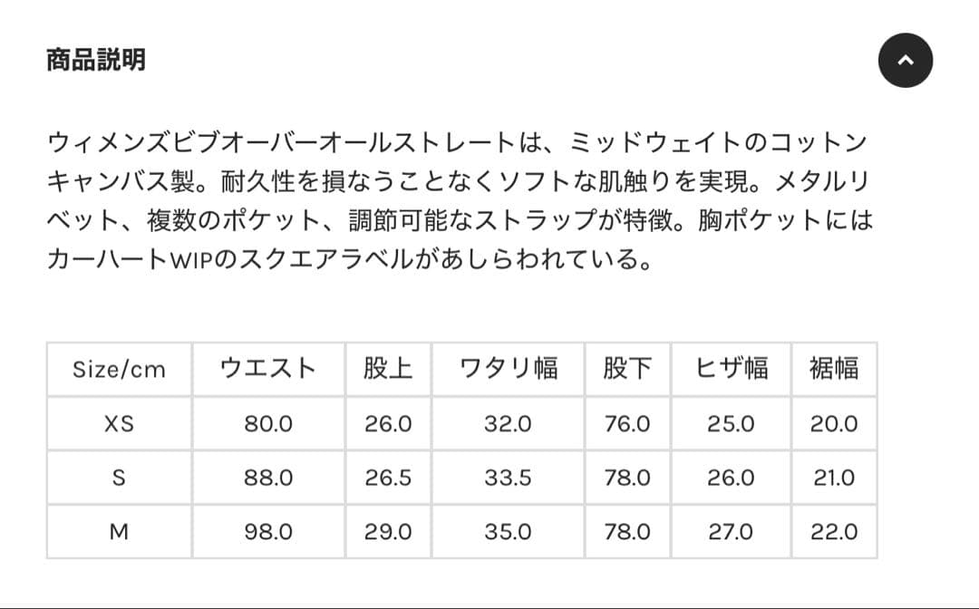 【美品】Carharttwip W’BIB OVERALL