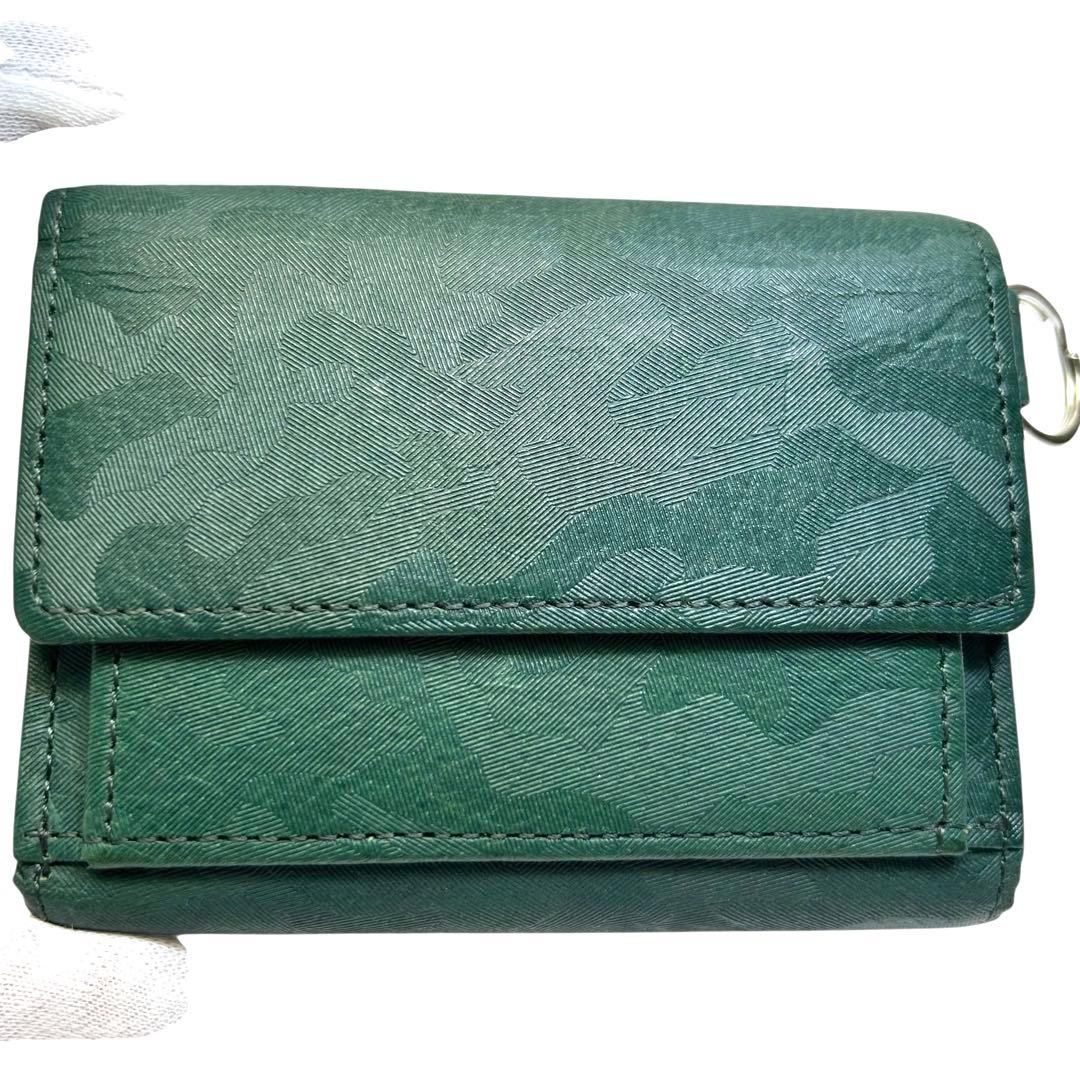 希少　極美品　PORTER ポーター　 WONDER 三つ折り財布　迷彩　緑