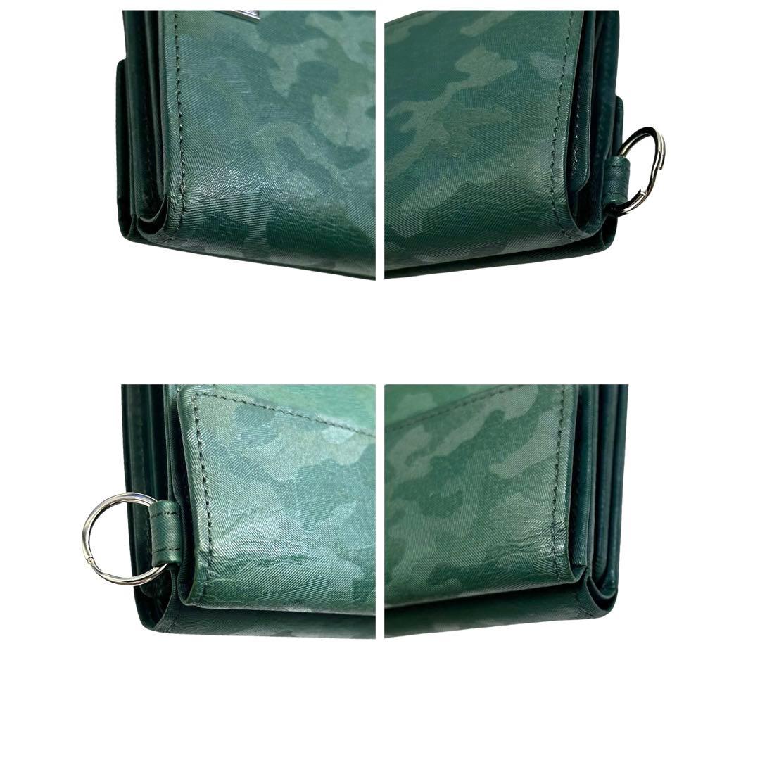 希少　極美品　PORTER ポーター　 WONDER 三つ折り財布　迷彩　緑