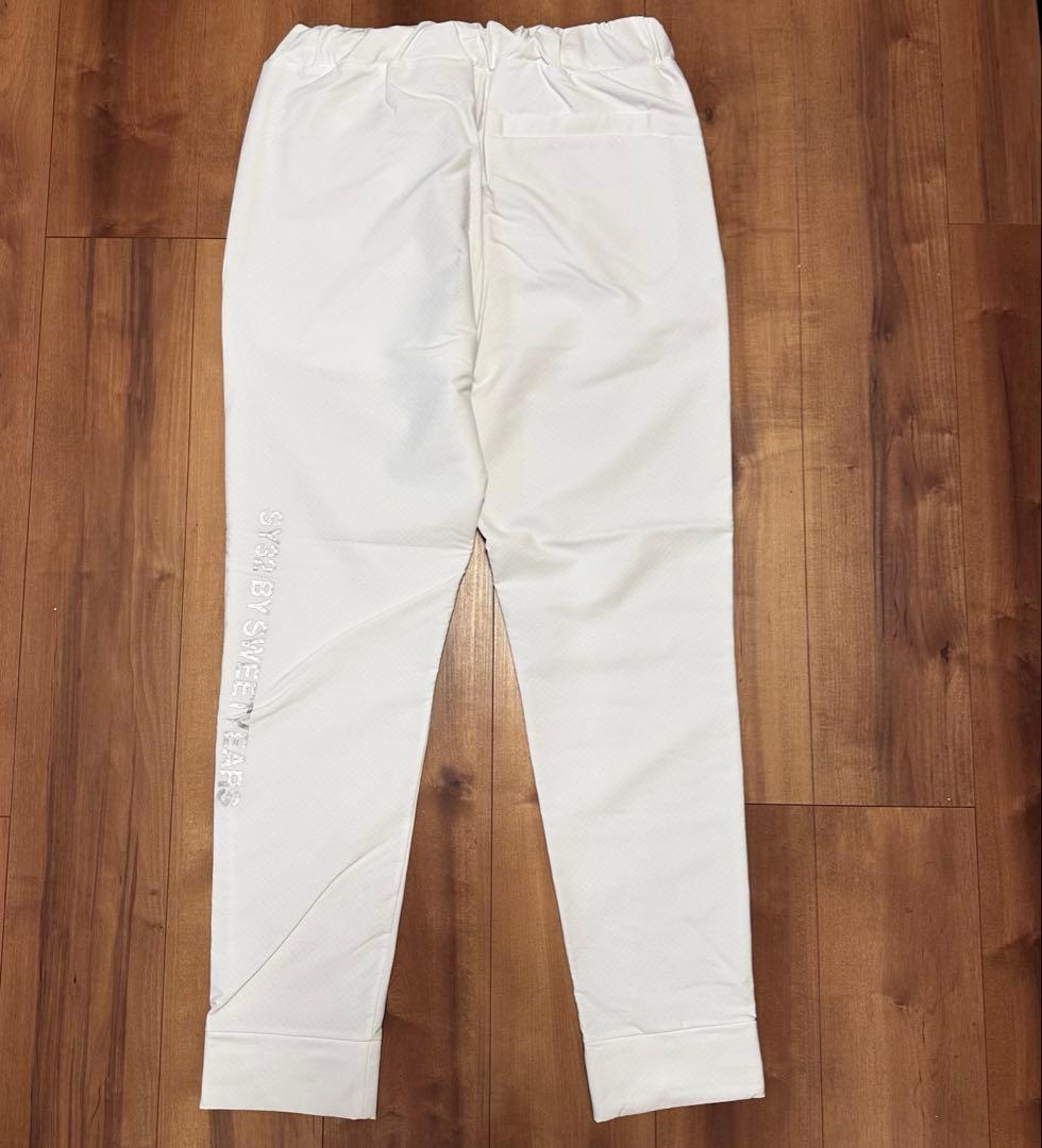 撥水　裏起毛　防風ロングパンツ　秋冬　サイズXL メンズ　ホワイト　防寒　ゴルフ