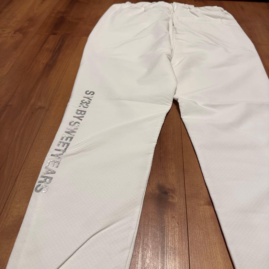 撥水　裏起毛　防風ロングパンツ　秋冬　サイズXL メンズ　ホワイト　防寒　ゴルフ