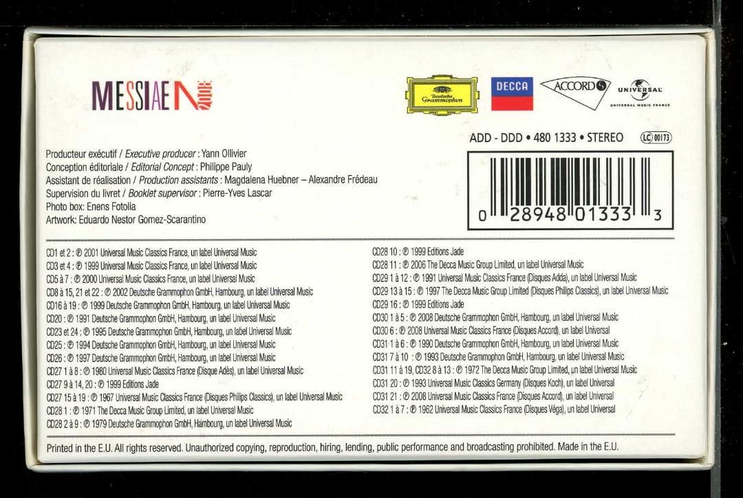 オリヴィエ・メシアン コンプリート・エディション（DG） 32枚組