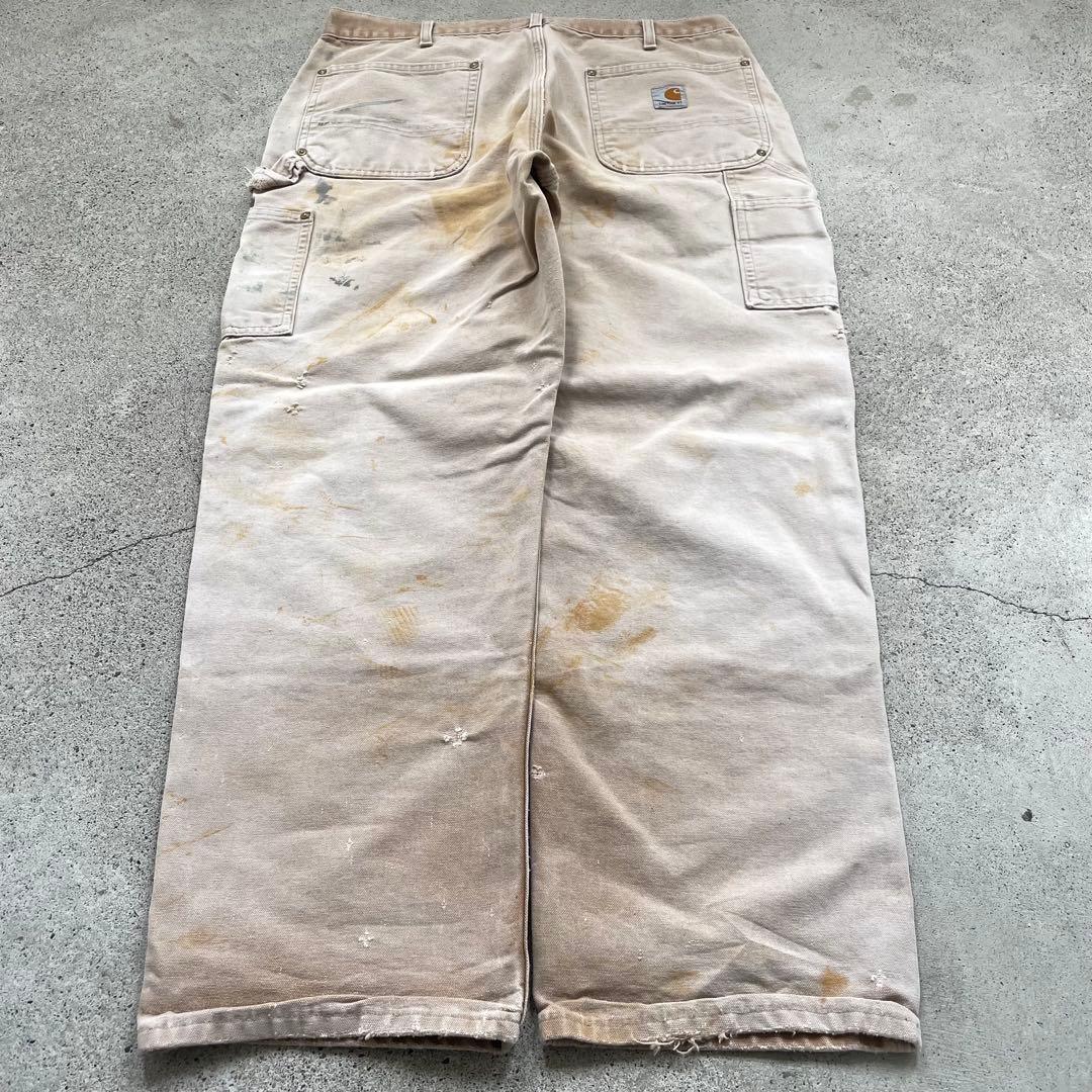 USA製 carhartt ダック地 ダブルニー カーペンターパンツ ペインター