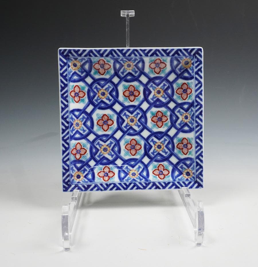 だ*ぱ様 香蘭社 染錦古代鍋島模様 銘々皿 五客