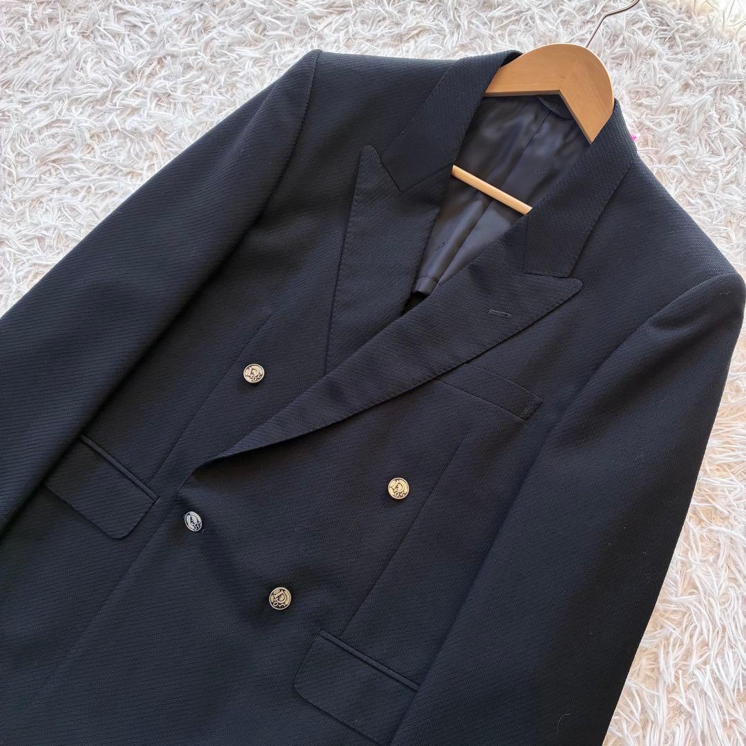 【美品】クリスチャンディオール　ムッシュ　ダブル ジャケット　モヘア　銀ボタン