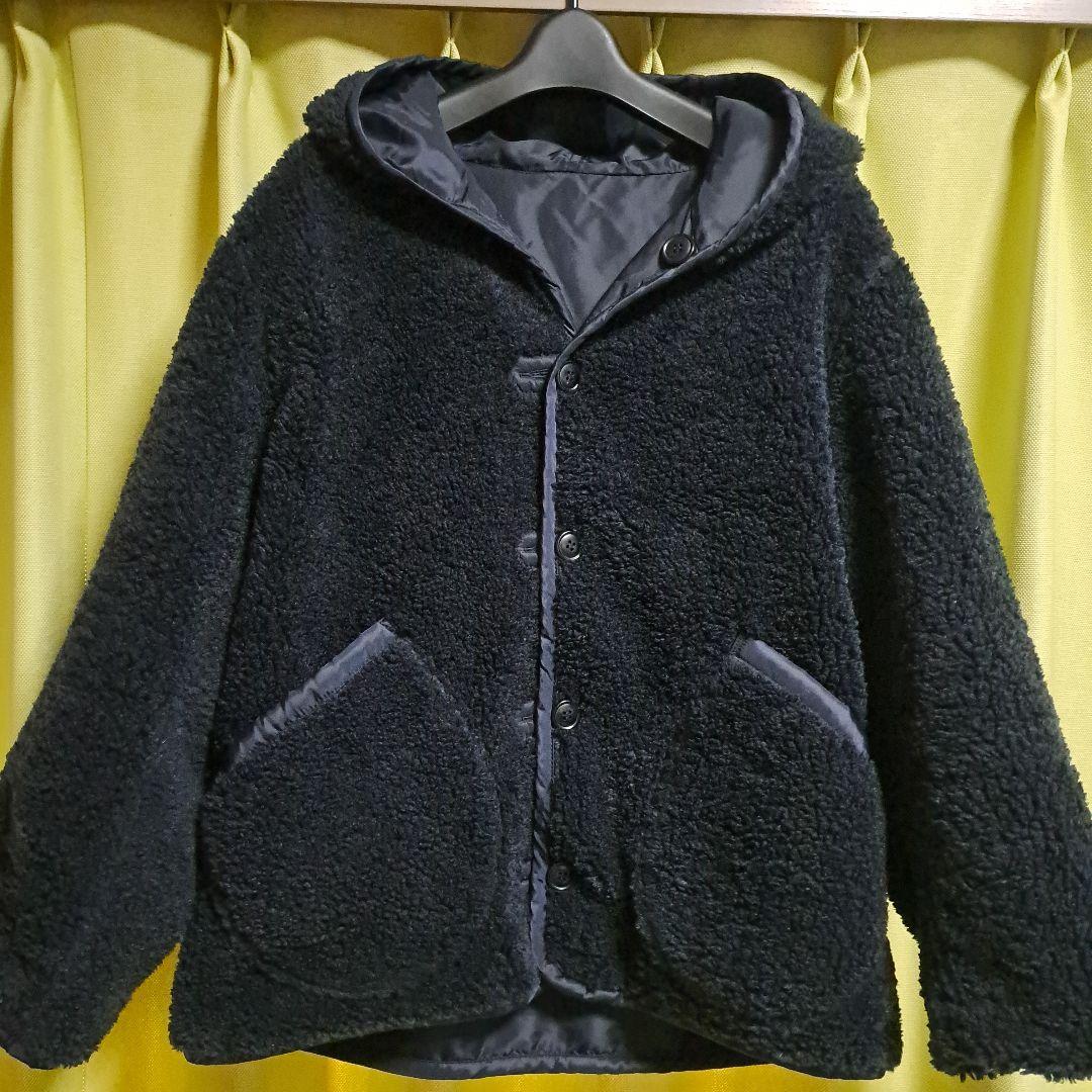 45R 厚ナイロン×ボアの908フードブルゾン リバーシブル