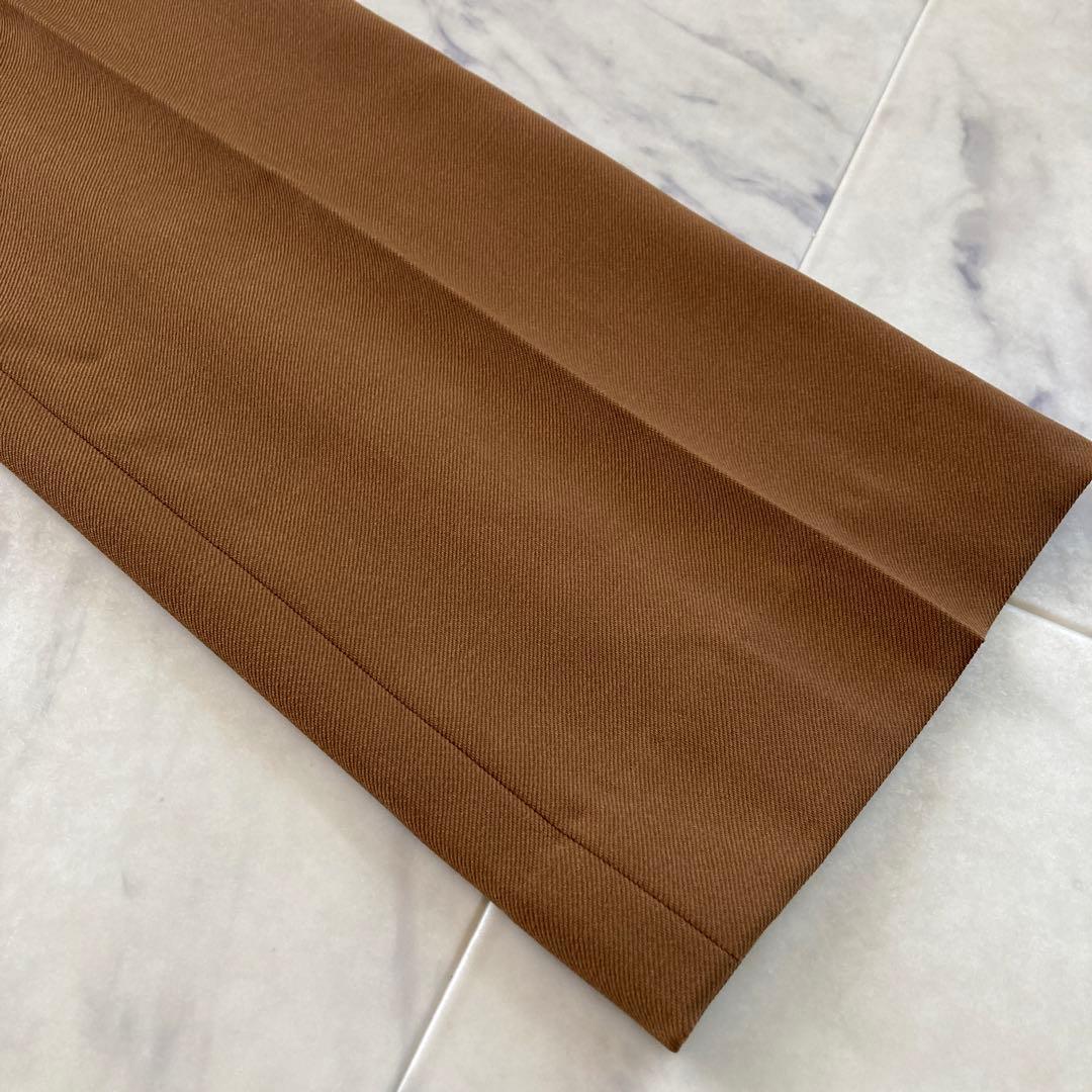 【新品未使用】定価8万円STRASBURGOブラウン サテンウエストパンツ