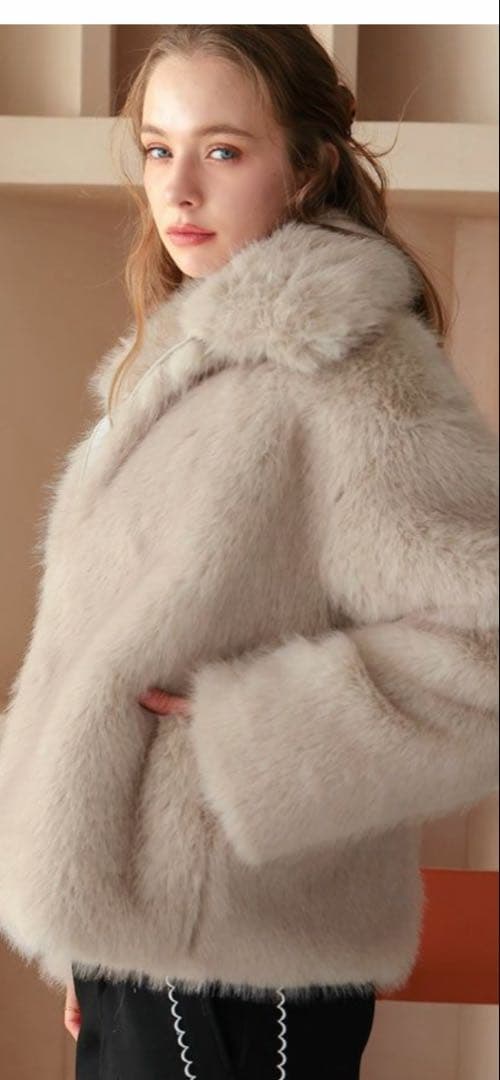 2/1まで13970円→12960円♡Donobanファージャケット♡グレージュ