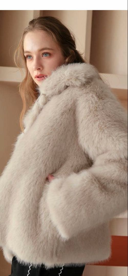 2/1まで13970円→12960円♡Donobanファージャケット♡グレージュ