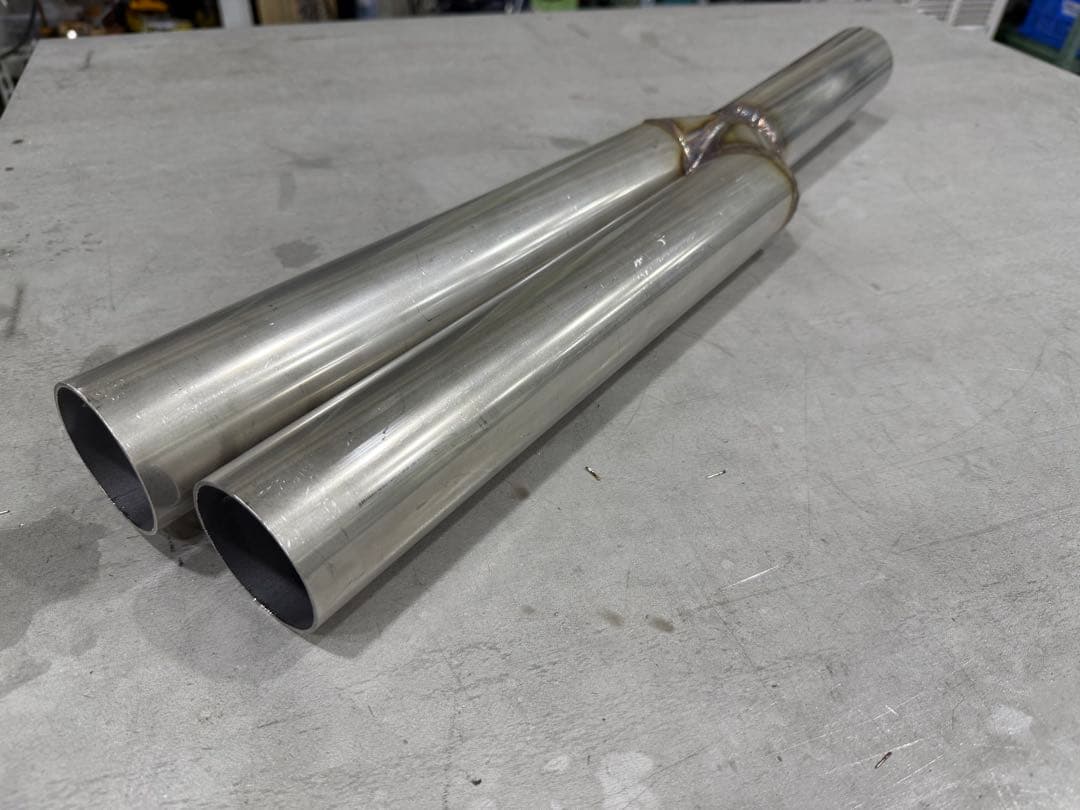 ステンレス デュアルテールマフラー ワンオフ用 出口 60Φ