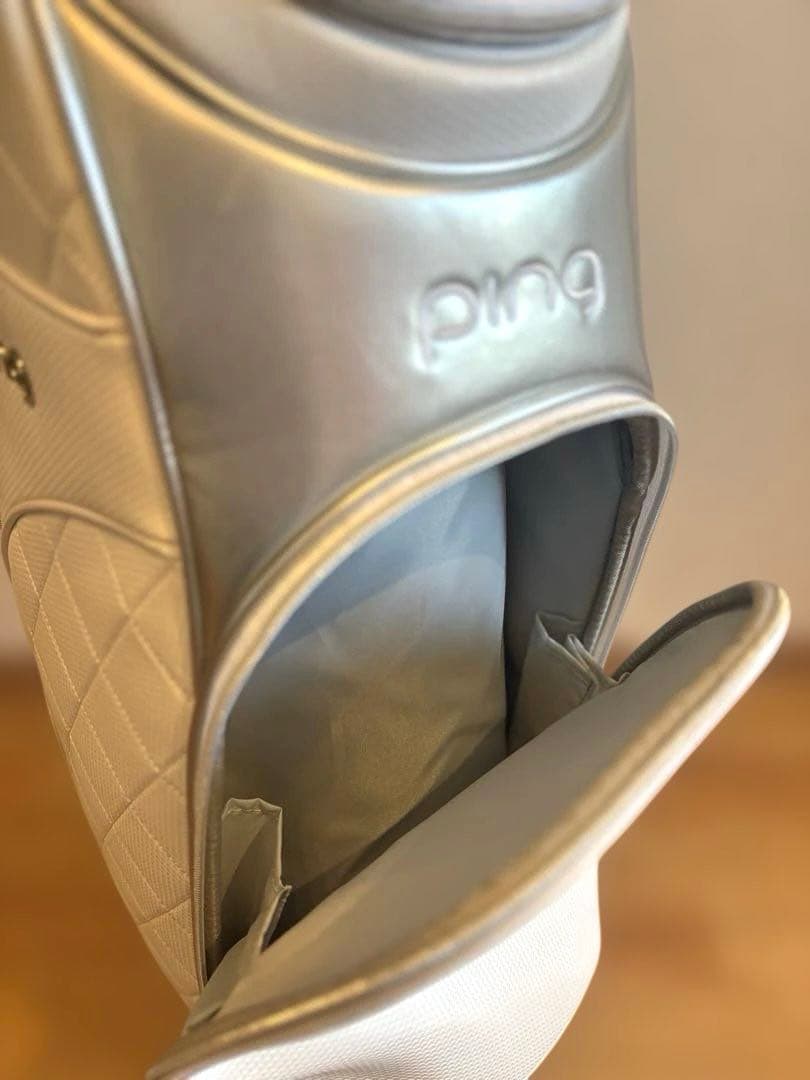 ⚫️ping レディースキャディバッグ⚫️8.5 型ホワイト完売品未使用