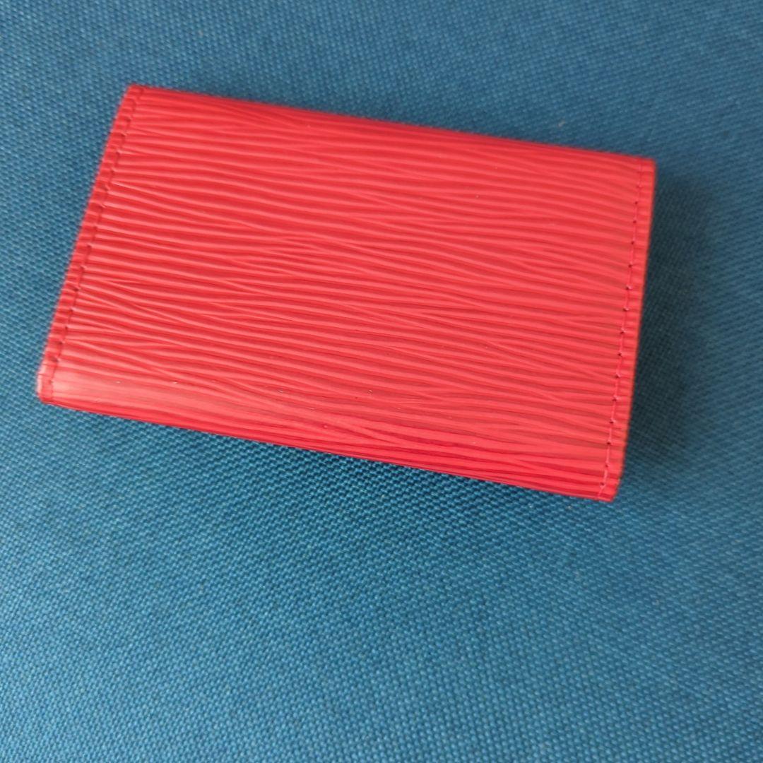 あかな‼️ルイ・ヴィトン　レザーキーケース 赤 ストライプ