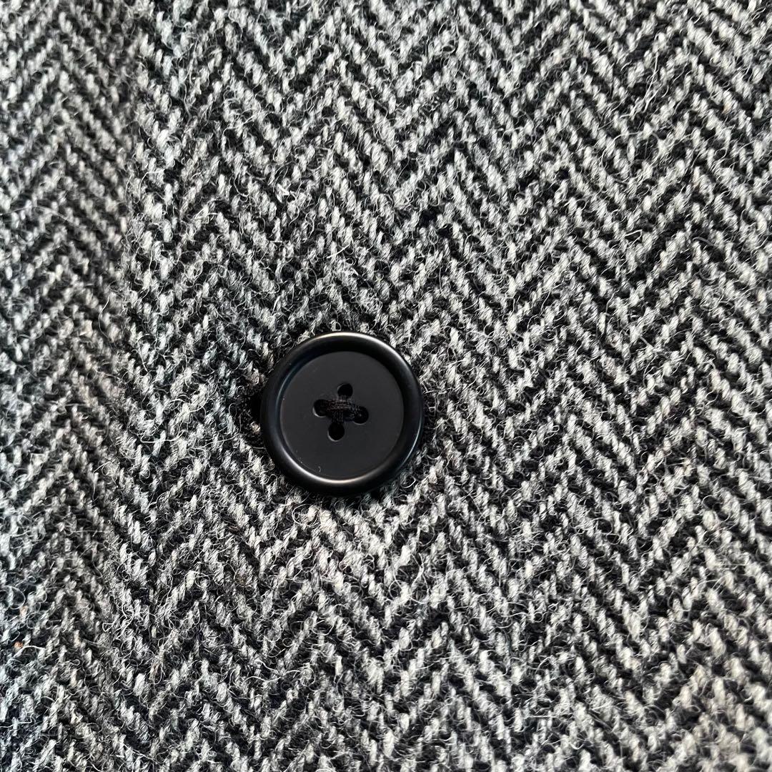 Harris Tweed ヘリンボーンクラブグレーツイードヘリンボーンコート