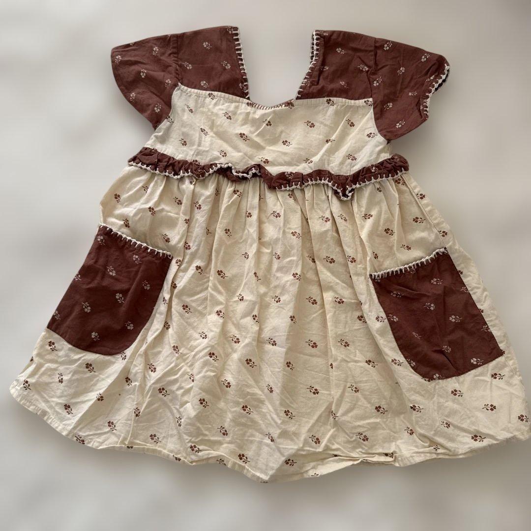 Apolina 半袖花柄ワンピース M