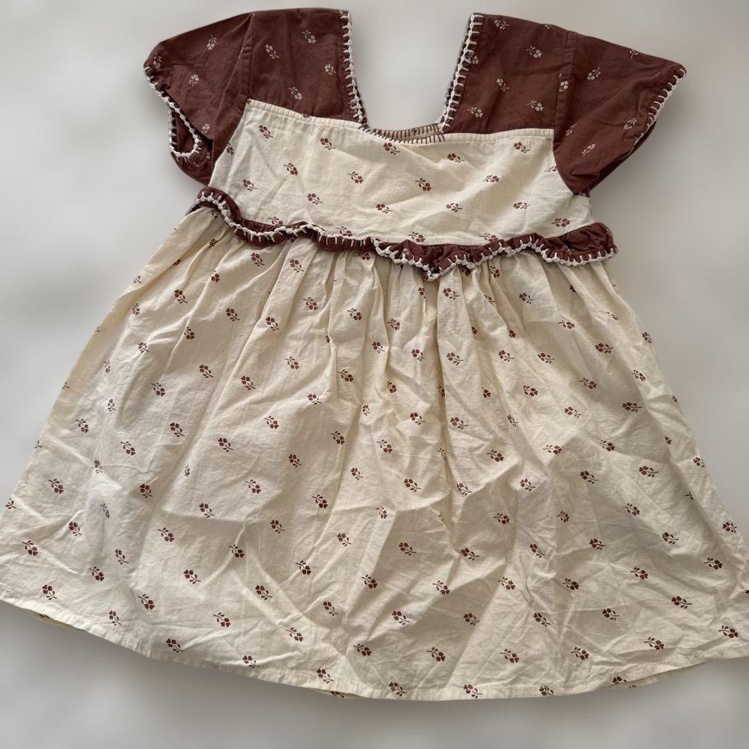 Apolina 半袖花柄ワンピース M