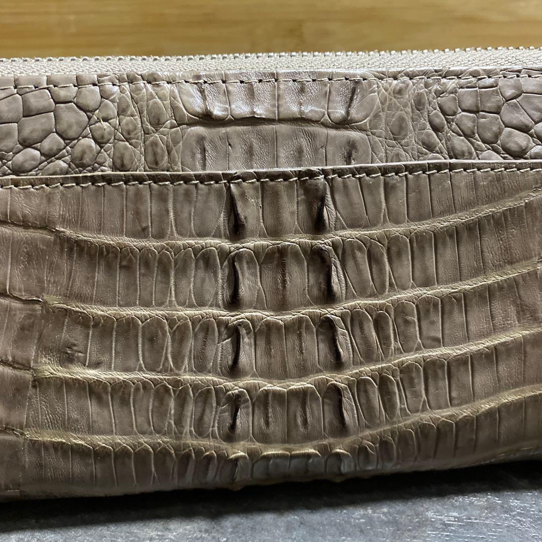 新品 RODANIA ロダニア マット カイマンワニ革 クロコダイル長財布 12