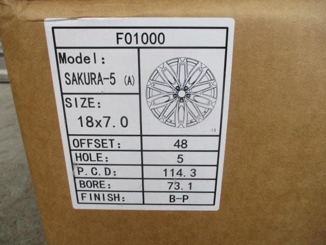 全国送料込み☆新品４本セット　18×7J ☆C-HR・ノア・ヴォクシー・マツダ3