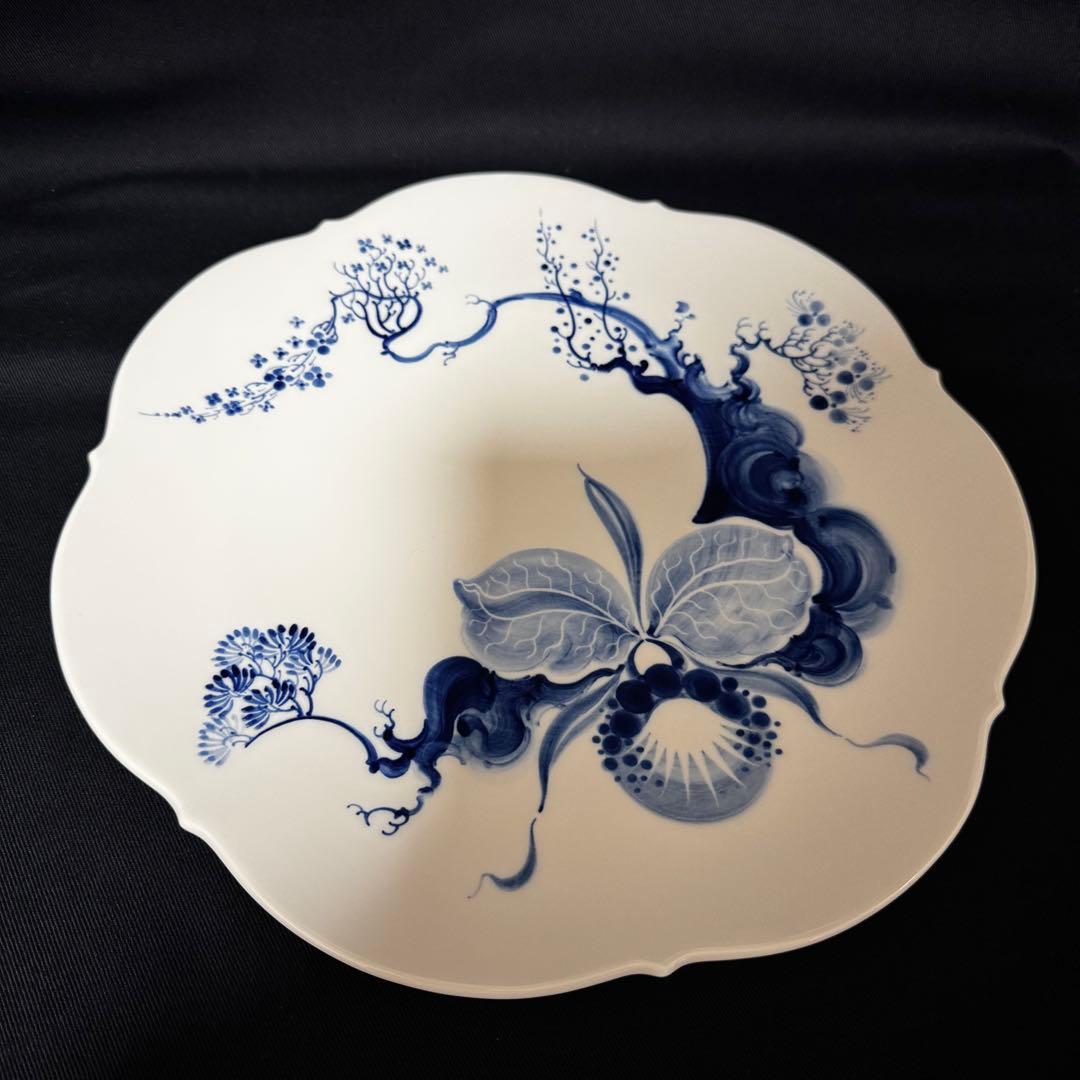 マイセン　ブルーオーキッド　ラウンドプラター31㎝