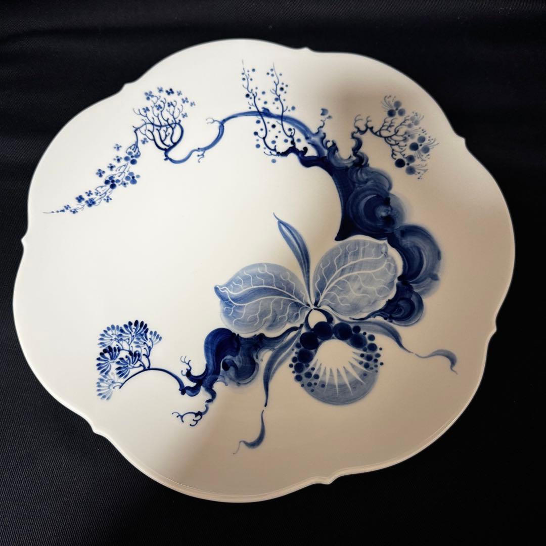 マイセン　ブルーオーキッド　ラウンドプラター31㎝