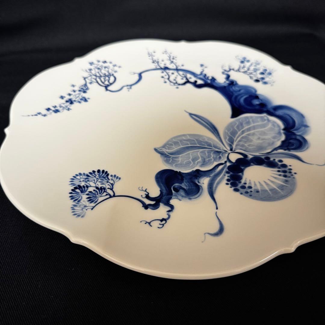 マイセン　ブルーオーキッド　ラウンドプラター31㎝