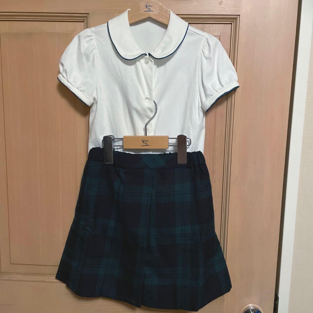 アウレット お受験 キュロットスカート120 ＆ブラウス 110
