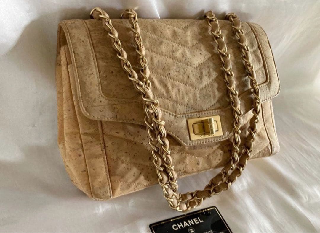 ゆりか様♡CHANEL 2.55 コルクレザー　Vステッチ　チェーンバッグ