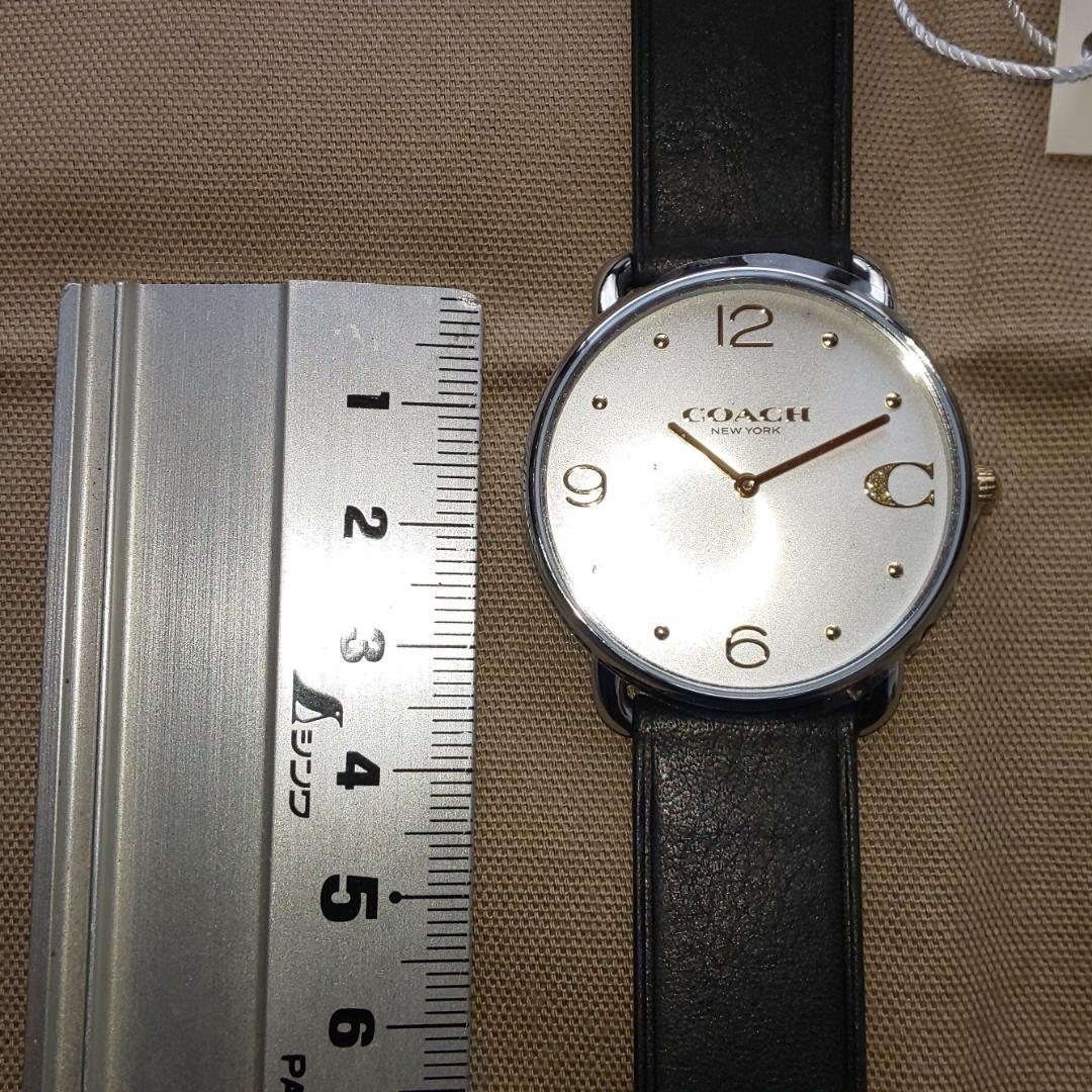 コーチ エリオット 36mm サンレイダイヤル ブラックレザーストラップ