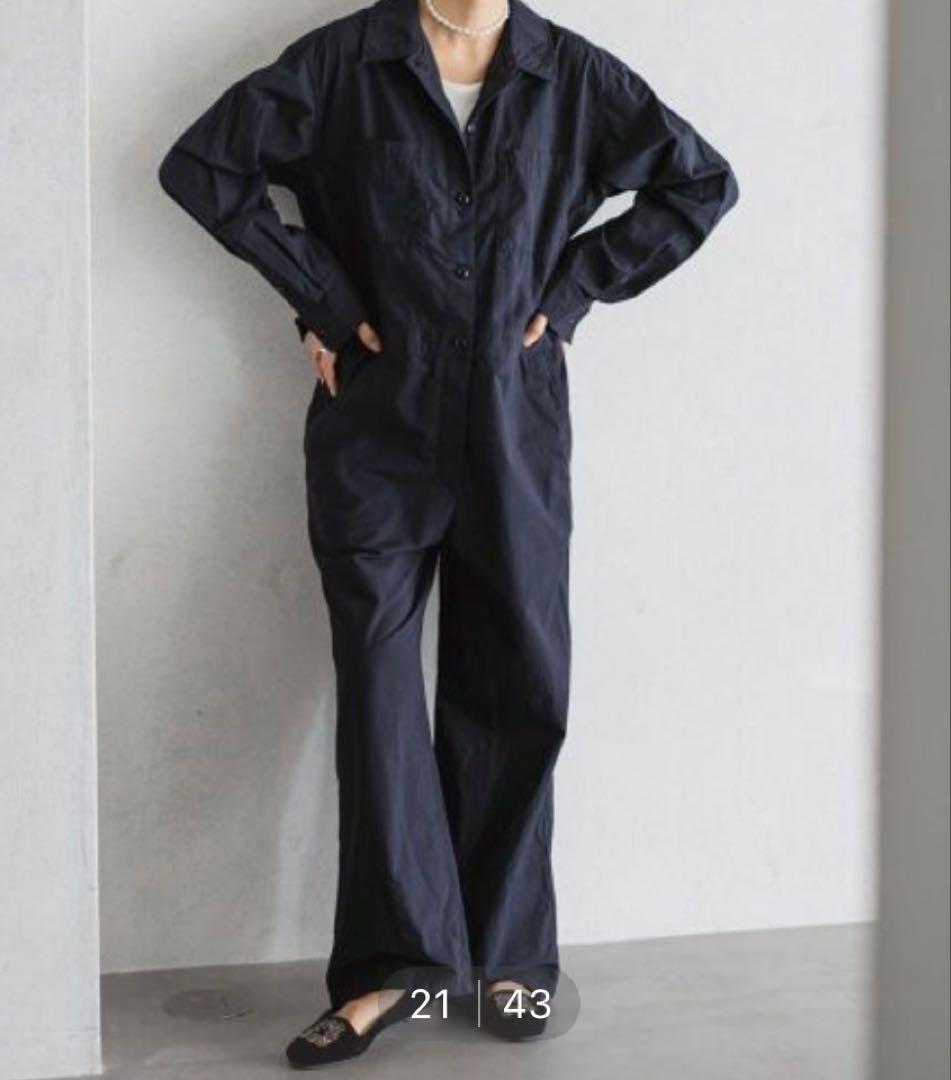イエナ　ダンプツイル　ジャンプスーツ ネイビー サイズ36