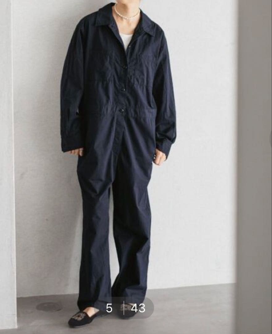 イエナ　ダンプツイル　ジャンプスーツ ネイビー サイズ36