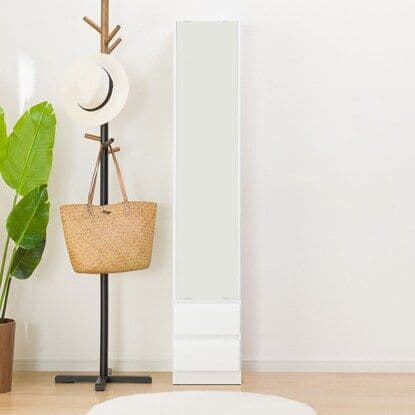 【2月まで！】ニトリ 姿見ミラー 収納 一体型 コルト30WH ホワイト
