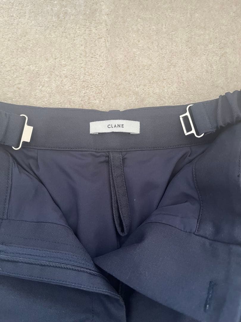 2WAY GATHER BELT PANTS ネイビー