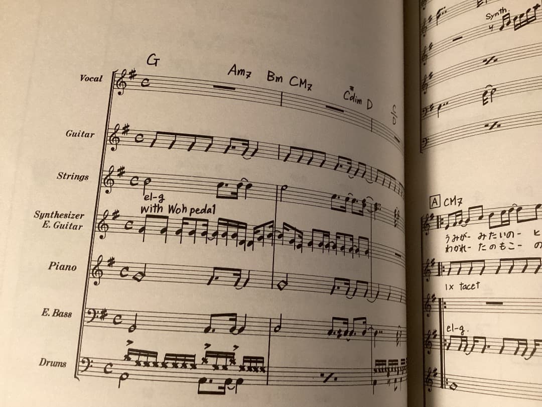 ★楽譜/堀江淳/硝子通り〜去りゆく季節の中で/バンドスコア/音楽春秋